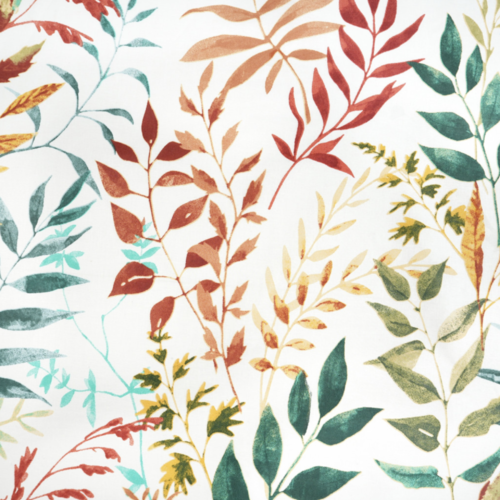 Tissu feuillage multicolore 80x50 cm