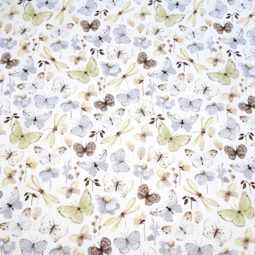 Tissu papillons 50x80 cm