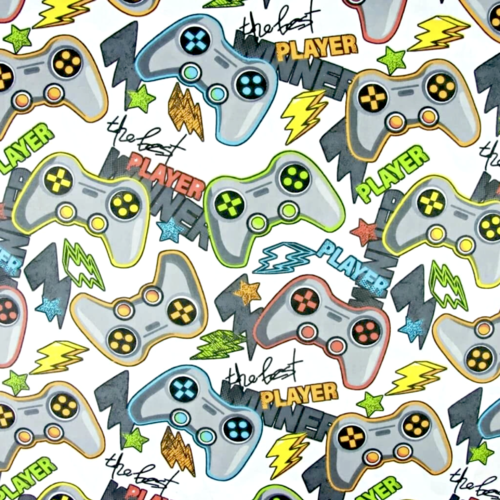 Tissu gamer manettes 50x80cm