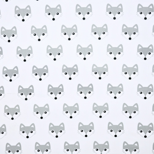 Tissu têtes de renards 50x80cm