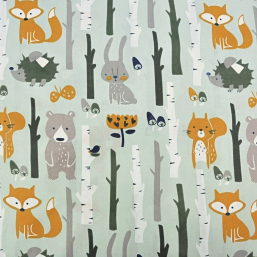 Tissu animaux de la forêt 50x80 cm