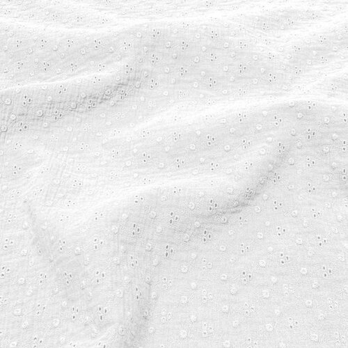 Muslinz Lot de 3 carrés en mousseline de coton biologique 70 cm Motif feuilles de corail Blanc/blanc 