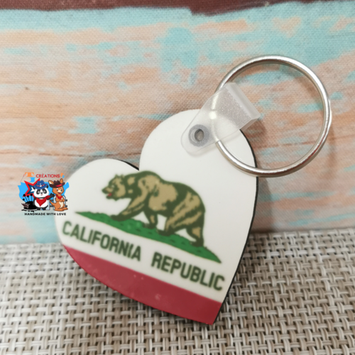 Porte-clés coeur -  californie