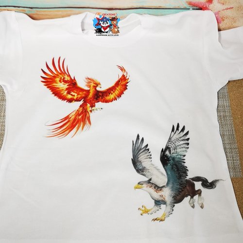 T-shirt enfant - phénix et hippogriffe