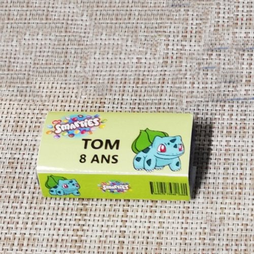 Smarties personnalisés à l'unité - pokemon/bulbizarre
