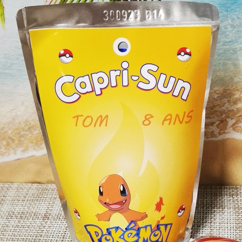 Capri sun personnalisés (à l'unité) - pokemon/salameche