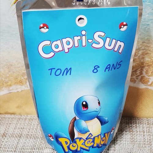 Capri sun personnalisés (à l'unité) - pokemon/carapuce