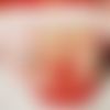 Mug transparent aspect givré rouge - gnomes de noël