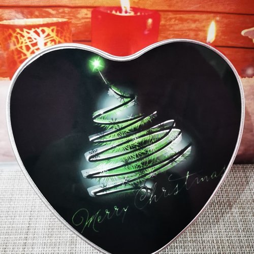 Boîte à chocolats coeur - merry christmas