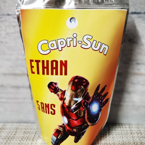 Capri sun personnalisés (à l'unité) - iron man (avengers)