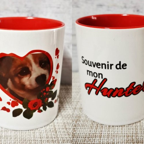 Mug bicolore rouge - en souvenir de