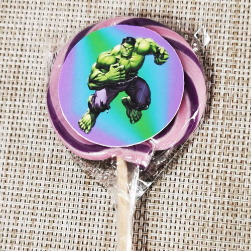 Sucettes personnalisés à l'unité - super héros (hulk)