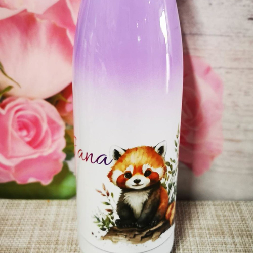 Bouteille isotherme violet - panda roux