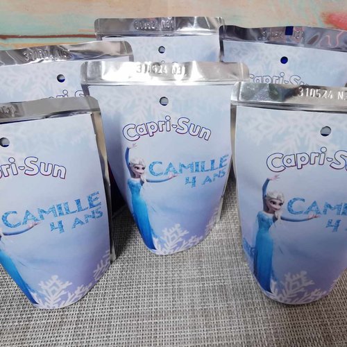 Capri sun personnalisés (par lot de 10) - elsa(reine des neiges)