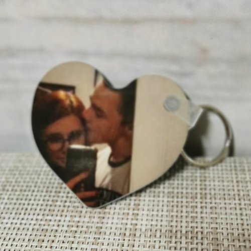Porte-clés coeur - couple d'amoureux