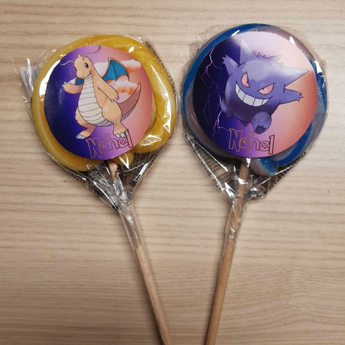 Sucettes personnalisés (par lot de 10) - pokemon
