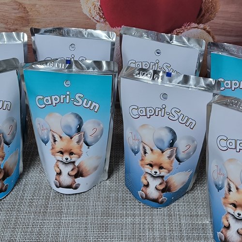 Capri sun personnalisés (par lot de 10)- renard