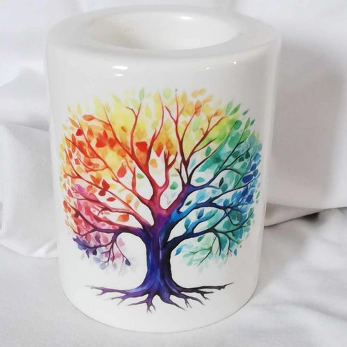 Bougeoir en céramique - arbre de vie