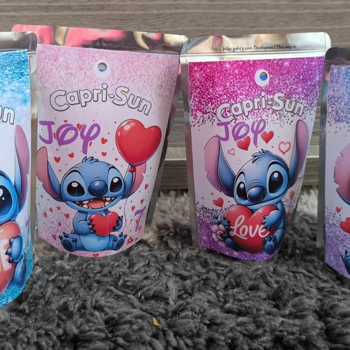 Capri sun personnalisés (par lot de 10)- stitch pailleté