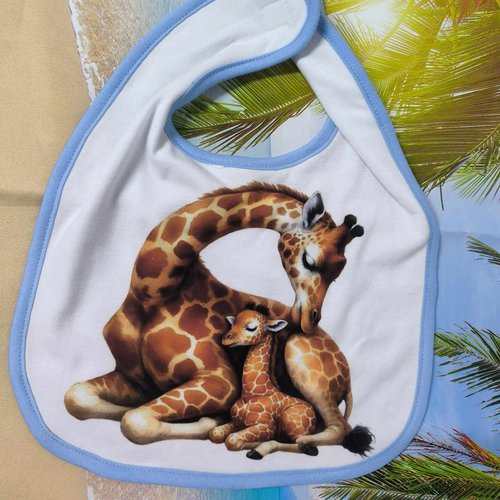 Bavoir bébé - girafes
