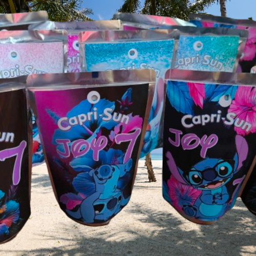 Capri sun personnalisés (par lot de 10)- stitch hibiscus