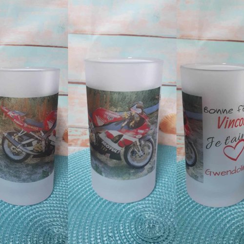 Chope à bière - moto bonne fête