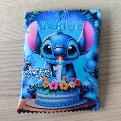 Haribo personnalisés (à l'unité) - stitch gâteau d'anniversaire