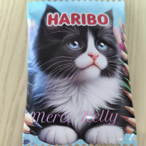 Haribo personnalisés (à l'unité) - merci maîtresse (chat)