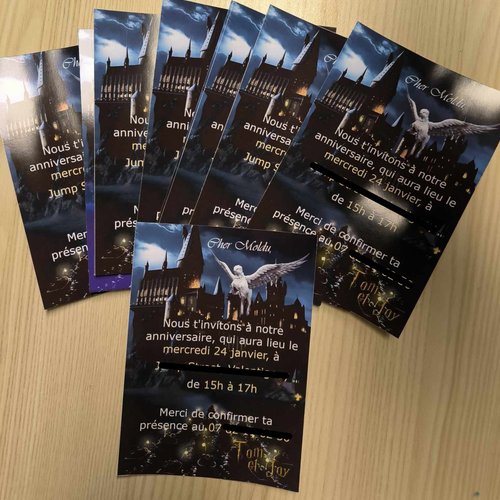 Cartons d'invitation - harry potter