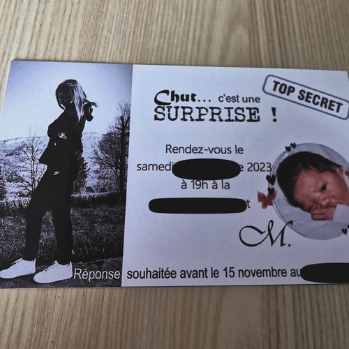 Cartons d'invitation - anniversaire 18 ans