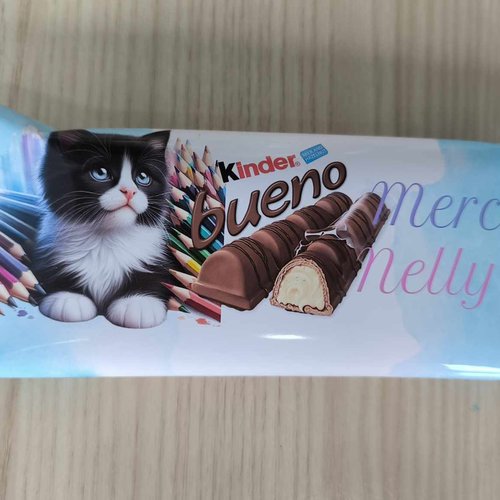 Kinder bueno (à l'unité) - merci maîtresse (chat)