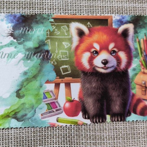 Lingette microfibre - merci maîtresse (panda roux)