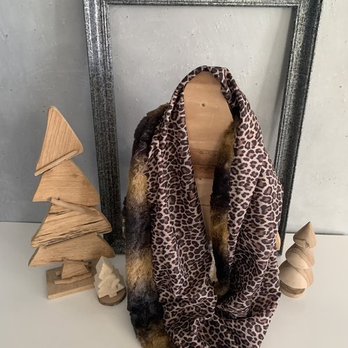 Snood deux matières