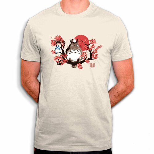 Totoro estampe japonaise - t-shirt en coton bio - fanart mon voisin totoro