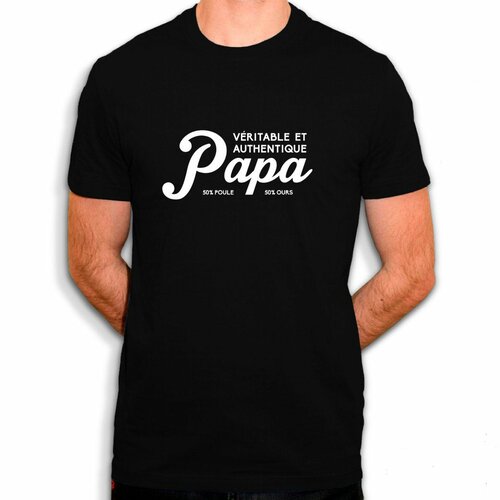Véritable père - t-shirt en coton bio - papa ours - papa poule