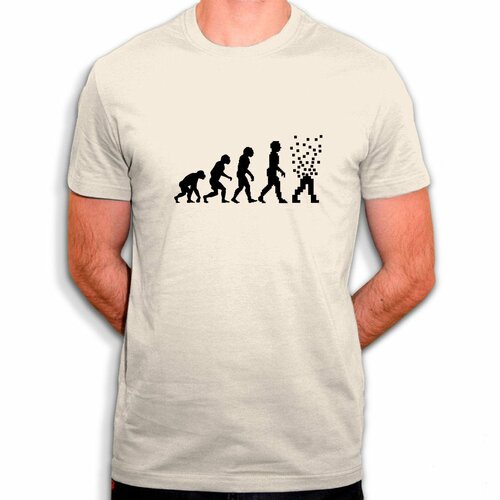 Evolution darwin parodie - t-shirt en coton bio - parodie évolution de l'homme