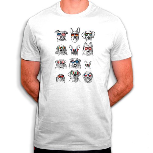 Des chiens du monde entier - t-shirt en coton bio - 12 chiens