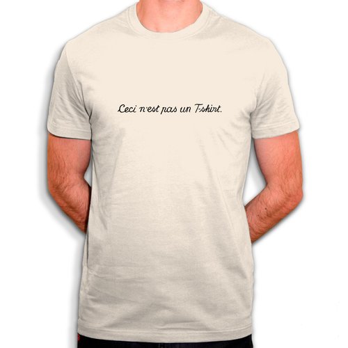 Ceci n'est pas un t-shirt - t-shirt en coton bio - parodie ceci n'est pas une pipe