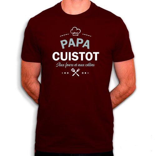 Papa cuistot - t-shirt en coton bio - papa cuisinier