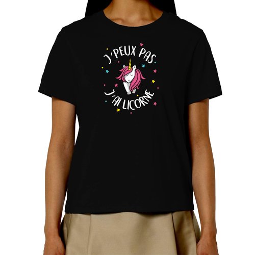 J'peux pas j'ai licorne - t-shirt en coton bio - tee shirt licorne