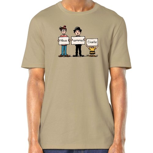Nous sommes charlie - t-shirt en coton bio - hommage à charlie hebdo