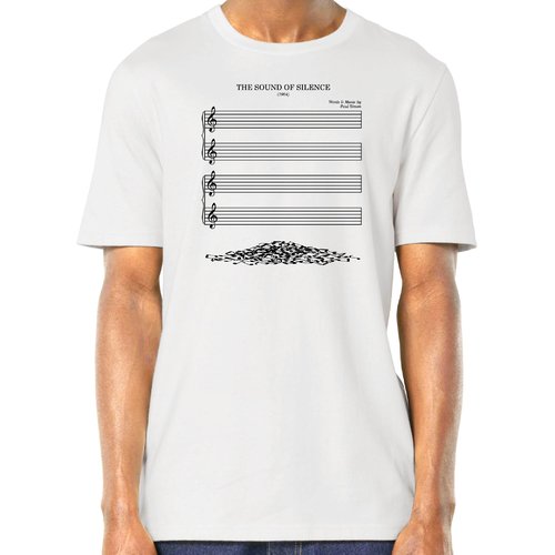 The sound of silence - t-shirt en coton bio - parodie paul simon