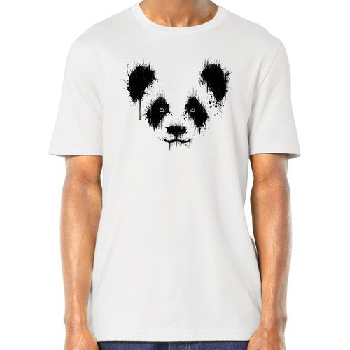 Tête de panda - t-shirt en coton bio - peinture panda