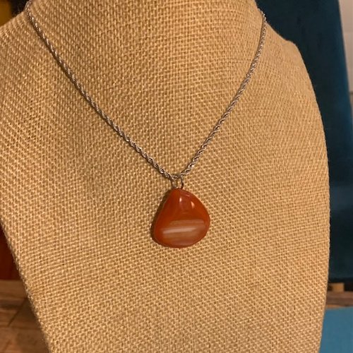 Pendentif en cornaline et argent 925