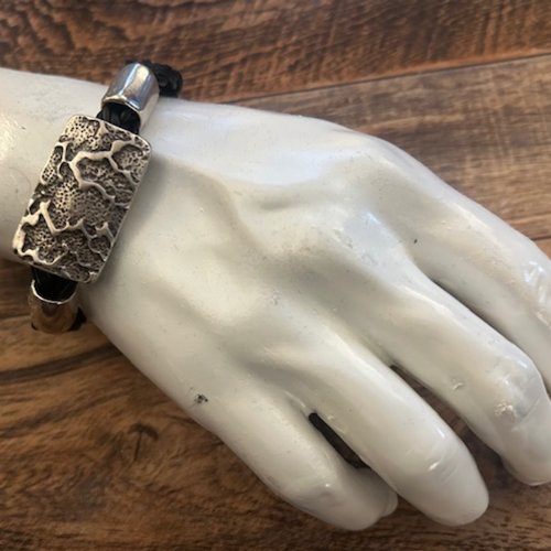 Bracelet en cuir tressé