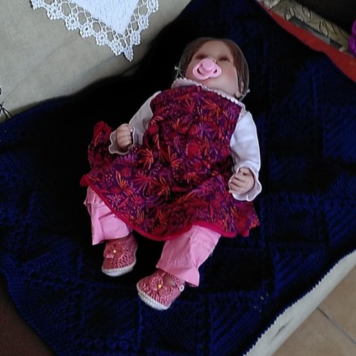 Couverture au crochet fait main