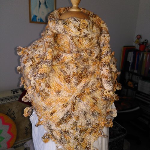 Chèche au crochet fait main