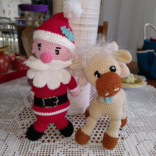Renne de noel au crochet fait main