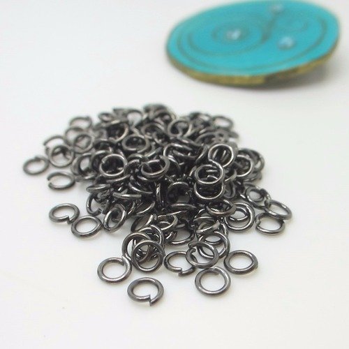 ... 100 Anneaux de jonction Noir 4 mm ouvert 4mm creation bijoux bracelet