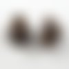 10 coupelles de perles  - calottes - 8mm - tulipe filigrane - cuivré (cptf08cr)
